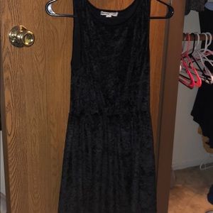 Black velvet dress